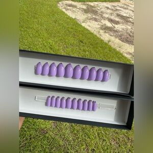 Handmade Purple Stiletto Press On Nails